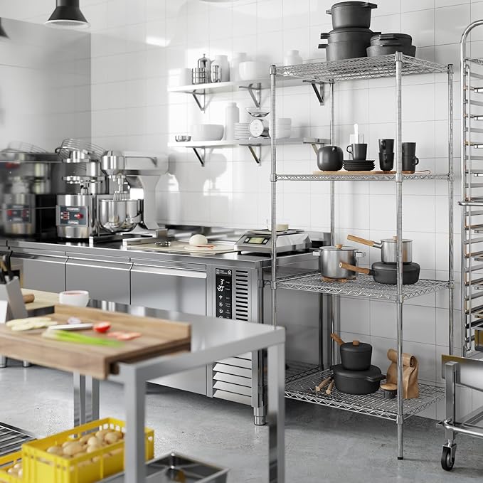 Regal Altair 24" Deep x 30" Wide x 74" Height Wire Shelving Kit | 4-Tier | NSF Commercial Storage Rack Unit