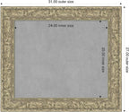 Amanti Art Silver Framed Magnetic Board 27x31 Medium Vision Board for use with Magnets, 100% Metal Sheet to Display Items as Office Decor or for Home Organization in mudroom, Kitchen or Kids Room
