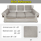 Couch Arm Covers, Waterproof Armrest Cover for Sofa, Armchair, Loveseat, Non-Slip Recliner Arm Cover, Sofa Arm Covers, Headrest Covers, Arm Chair Covers Set of 2 (Taupe, 28"×24")