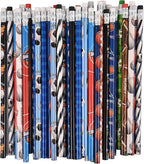 Jsehchya 72PCS Corlorful Wooden Football Pattern Cased Pencils for Kids Bulk with Erasers, Fun Cute for School,Drawing,Gift (pattern, 72)