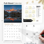 RED EMBER Argentina 2026 Wall Calendar 12 Month | 12" x 24" Open | Thick & Sturdy Paper | Holiday Gift | Travel Calendar 2026