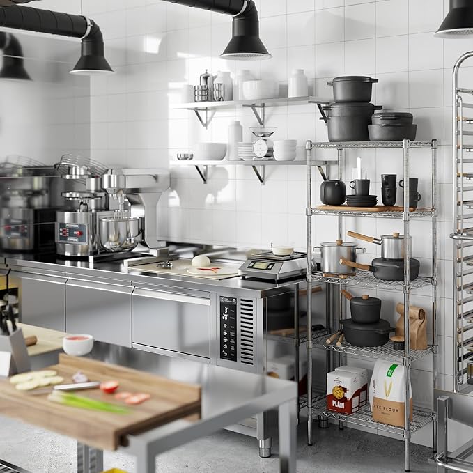 Regal Altair 14" Deep x 24" Wide x 64" Height Wire Shelving Kit | 5-Tier | NSF Commercial Storage Rack Unit