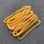 600pcs Elastic Rubber Bands Ties Home Office Students School Stationery Accessories Yellow Color Package Supplies Rubber Ring Rubber Band File Rings