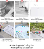 OfficeGoods Staple Free Stapler - No Slip Clip Reusable Paper Fastener for Documents - Securely Binds 50 Pages - Eco-Friendly Binder Solution