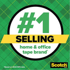 Scotch Magic Tape, Invisible, Repair Christmas Cards and Use as Holiday Gift Wrap Supplies for Christmas, 6 Tape Rolls with Dispensers