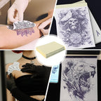 Yangna Tattoo Transfer Paper 100 Sheets Bulk A4 Thermal Stencil Paper for Tattoo Shops & Artists, 4-Layer for Copiers & Hand Drawing