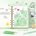 CAISEXILE 12 Green Glitter Gel Pens Set, 1.0 mm Fine Point for Black Paper & White Paper, Large Capacity Pens for Journaling, Adult Coloring Books, Drawing, Note Taking, Highlighting