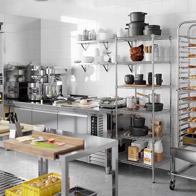 Regal Altair 21" Deep x 24" Wide x 74" Height Wire Shelving Kit | 6-Tier | NSF Commercial Storage Rack Unit