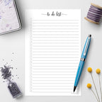 321Done To Do List Notepad for Planner Refill Pages – Made in USA - 50 Sheets (5.5x8.5) To-Do's Tear Off, Planning Memo Pad, Checklist Notes Left Hole Punch Margins - Simple Script College-Ruled
