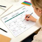 ANYZONE Desk Calendar 2026-2027, 18 Months Calendar from Jan. 2026 to Jun. 2027, 14.5" x 11.5" Desktop/Wall Monthly Calendar with Large Squares, Notes Section for Home, School, Office