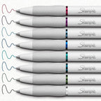 Sharpie S-Gel Pens, Fashion Barrel Gel Pens, Pearl White Body, Medium (0.7mm) Point, Bold Ink Colors, 8 Count (Pack of 6)