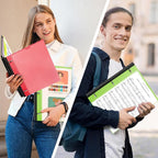 WOT I 4-Pack Telescoping 3 Ring Binder(0.75"), Expandable Flexible Binder - Patented Design for Easy Portability, Holds 160 Sheets, 4 Bright Colors, Perfect for School, Office&Home Organization