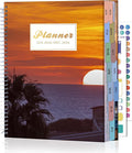 CAGIE 2026 Monthly Planner: 12 Months Jan 2026 - Dec 2026 Calendar Planner Weekly and Monthly 8.5" x 11" Large Spiral Planners for Women Hourly Daily Yearly Agenda with Tabs Stickers, Sunset