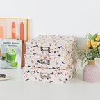 Soul & Lane Decorative Cardboard Storage Boxes With Lids for Home Décor, Set of 3 Nesting Photo Storage Box Set for Organizing, Scrapbooks, Keepsakes, Terrazzo Print Memory Containers