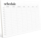 Weekly Schedule Pad, Tear Off Undated Weekly Planner Notepad, A4 Size (8,3" X 11,7"), Premium Thick Paper with Cardboard Back Support, Desk Planner by Hadigu