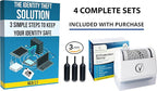 Vantamo Identity Protection Roller Stamps Wide Kit, Including 3-Pack Refills - Designed for Secure Confidential ID Blackout Security, Anti Theft and Privacy Safety (4-Pack White)