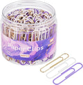 NEEWAY 200pcs Large Purple Paper Clips, 2 Inch Jumbo Paper Clip, Ceative Colored Paperclips for Paperwork Office School and Personal Use