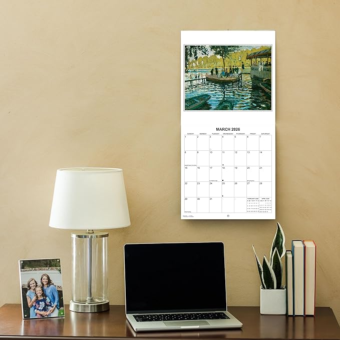 2026 Claude Monet Artwork Monthly Wall Calendar | Iconic Monet Paintings Calendar 2025-2026