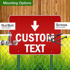 Custom Arrow,Custom Directional Sign, Down Arrow,36x48 Inches, Reflective, Rust Free DiBound, Fade Resistant, Made in USA by My Sign Center