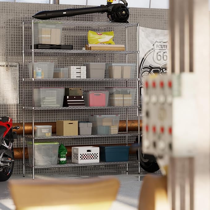 Regal Altair 18" Deep x 72" Wide x 96" Height Wire Shelving Kit | 6-Tier | NSF Commercial Storage Rack Unit