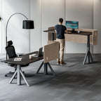 ERGO COLLECT Desk Privacy Panel,2PCS L-Shaped Clamp-On Office Desk Divider,2-in-1 Adjustable Acoustic Desktop Partition Or Under Desk Modesty Screen,for Office,Home,Felt(Dark Camel, 47.2" x 17.7")