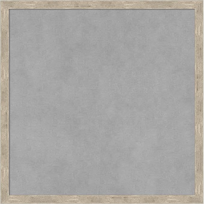 Amanti Art Silver Framed Magnetic Board 17x17 Small Vision Board for use with Magnets, 100% Metal Sheet to Display Items as Office Decor or for Home Organization in mudroom, Kitchen or Kids Room