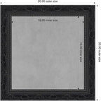 Amanti Art Black Framed Magnetic Board 20x20 Small Vision Board for use with Magnets, 100% Metal Sheet to Display Items as Office Decor or for Home Organization in mudroom, Kitchen or Kids Room