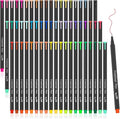 Tebik 65 Pack Planner Colored Pens, 60 Assorted Colors Drawing Pens with 5 Different Stencils, Perfect for Dotted Journal Planner Writing Note Calendar Coloring Office School Supplies