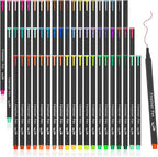 Tebik 65 Pack Planner Colored Pens, 60 Assorted Colors Drawing Pens with 5 Different Stencils, Perfect for Dotted Journal Planner Writing Note Calendar Coloring Office School Supplies