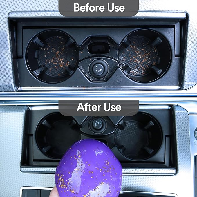 PULIDIKI Car Cleaning Gel for Car Cleaning Putty Car Putty Auto Detailing Tools Car Slime Cleaner Dust Cleaning Gel for Car Interior Cleaner Car Accessories Keyboard Cleaner Purple (4Pack)