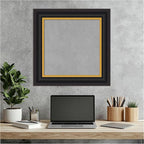 Amanti Art Black Framed Magnetic Board 22x22 Small Vision Board for use with Magnets, 100% Metal Sheet to Display Items as Office Decor or for Home Organization in mudroom, Kitchen or Kids Room