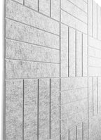 DECORITA Felt Bulletin Board Tiles | Modern Cork Board Alternative | Large Cork Boards for Walls | Aesthetic Felt Wall Panels for Office & Home Decor | Pinboard & Photo Board (12-Pack) | Silver Gray