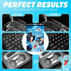 Gunk Getter, Cleaning Gel for Those Hard to Reach Places, Automotive Cup Holder Electronic Keyboard Office, Slime Gel Cleaner Dust Crumb Removal (Resealable Pouch, Blue, 3oz) 12 Pack