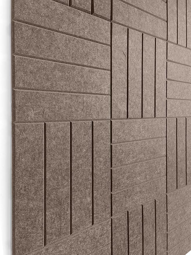 DECORITA Felt Bulletin Board Tiles | Modern Cork Board Alternative | Large Cork Boards for Walls | Aesthetic Felt Wall Panels for Office & Home Decor | Pinboard & Photo Board (12-Pack) | Desert Palm