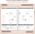 Clever Fox Dated Planner 2026-2027 – Weekly Life Planner Notebook for Time Management – Planner with Habits Tracker & To-Do List (Rose Gold)