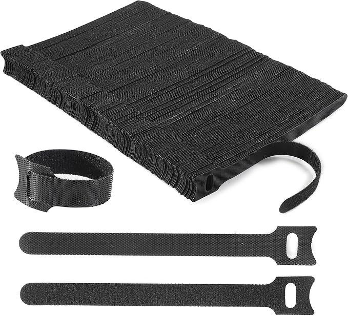 Nettbe Reusable Cable Ties, 210 PCS 6 Inches Adjustable Cord Straps Wire Organizer Cord Wrap and Hook Loop Cable Management