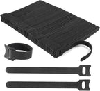 Nettbe Reusable Cable Ties, 210 PCS 8 Inches Adjustable Cord Straps Wire Organizer Cord Wrap and Hook Loop Cable Management