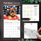 MICASA PRESS Yorkie Puppies Yorkshire Terriers 2026 Wall Calendar 12 Month | 12" x 24" Open | Thick & Sturdy Paper | Holiday Gift | Cute Puppy Dog Calendar 2026