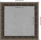 Amanti Art Black Framed Magnetic Board 25x25 Medium Vision Board for use with Magnets, 100% Metal Sheet to Display Items as Office Decor or for Home Organization in mudroom, Kitchen or Kids Room