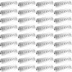 Peryiter Metal Reserved Table Signs Metal Reserved Sign Double Sided Table Stand Tents Seating Tent for Wedding Restaurant Ceremony, 5.91 x 3.15 Inch(Silver,36 Pcs)