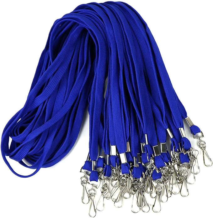 Ollain Badge Lanyards Flat Lanyard Swivel Hooks Durably Neck Bulk lanyards 100 Pack