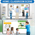 H-Qprobd 6'x4' Large Magnetic White Board Dry Erase Whiteboard with Black Aluminum Frame, 72"X48" Magnet Presentation Wall Boards for Office, Classroom, School, Home