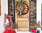 Home Sweet Home Sign for Front Door, Wood Rustic Front Porch Décor, Farmhouse Porch Sign Decorations, Outdoor Signs for Porch, Indoor Outdoor Decorations, Vertical 6ft