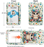 Teacher Lanyards for ID Badges, Owl Badge Holder Retractable Lanyard Name Tags Vertical Card Holder, Detachable Lanyard Badge Reel Retractable, Nurse Workers Women Office Gifts