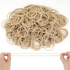 MOWPOG 700 Pcs Rubber Bands, Size #16 Reusable Elastic Rubber Band for Office Supplies File Folders, Home Packaging, Crafts DIY Bundling, Multipurpose (Beige)