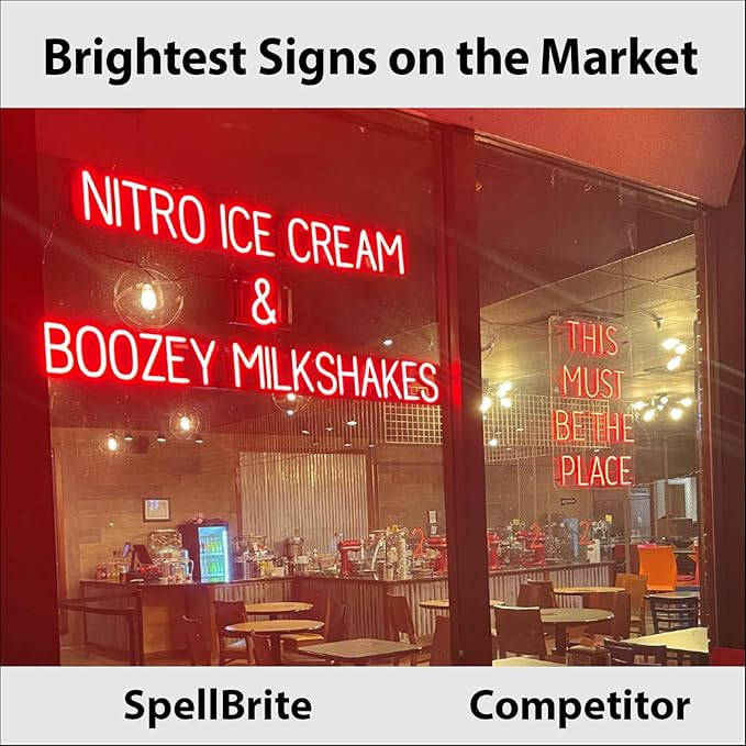 SpellBrite OFFICES Sign | Directional Sign with Neon Look, Blue LED Light Source | 24.2" x 6.3"