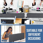 Yaomiao 4 Pack Acoustic Desk Divider Soundproof Desk Privacy Panel Freestanding Partitions Sound Absorbing Divider for Office Reduce Noise and Visual Distractions 47.3" x 16"(Dark Gray)