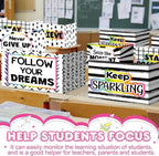 Honoson 24 Pcs Bulk Inspirational Privacy Folders for Students Cardboard Test Privacy Boards Motivational Words Desk Dividers Shield for Classroom School Study Supplies, 6 Styles(Polka Dot)