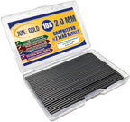June Gold 108 Pieces, 2.0 mm HB #2 Lead Refills, 90 mm Length, Extra Bold Thickness, Break Resistant Lead/Graphite