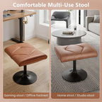 VECELO Foot Rest Under Desk Ottoman, PU Height Adjustable Footrest with Comfort Padding, Leg Rest for Desk for Relieving Leg Pain, Stiffness, and etc, Black
